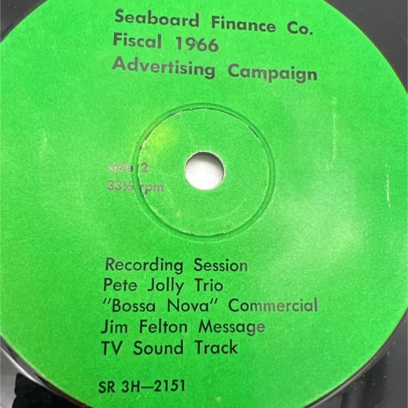 1966 Seaboard Finance Co Advertising Campaign 33rpm Record RCA Victor Hollywood - Picture 6 of 6